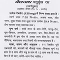 Baidyanath Chaturmukh Ras informational leaflet in Hindi detailing per-tablet composition with Swarna Bhasma, Abhrak Bhasma, Lauh Bhasma, Shuddha Gandhaka, and Shuddha Parad, along with therapeutic indications for Vata disorders, anemia, urinary disorders, and epilepsy, plus dosage and anupana vehicles | BodyStop