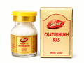 Dabur Chaturmukh Ras With Gold bottle and outer packaging box | BodyStop