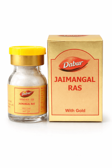 Dabur Jaimangal Ras With Gold bottle and outer packaging box | BodyStop