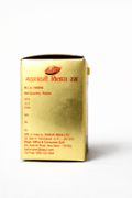 Dabur Mahalaxmi Vilas Ras gold packaging box back panel displaying M.L.A-1408/86, Net Quantity for tablets, MRP, batch, mfd, exp fields, and manufacturer details for Dabur India Ltd. in Sahibabad, U.P. | BodyStop