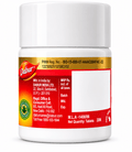 Dabur Pravalpanchamrit Ras white medicine bottle back panel showing PWM registration number, manufacturer details for Dabur India Ltd., MRP, batch, mfd, exp fields, M.L.A-1408/86, net quantity of 20N tablets, peel here instruction, and a prompt to buy ayurvedic medicines and products online | BodyStop