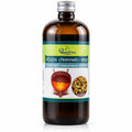 Dhootapapeshwar Gokharu (Trikantakadi) Kadha amber glass bottle with a silver seal cap and product label featuring Hindi and English titles along with anatomical imagery of the urinary bladder and a circular inset showing dried Gokharu fruits | BodyStop