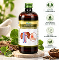 Dhootapapeshwar Punarnavasav promotional banner highlighting key health benefits including supporting kidney health, helping reduce fluid retention, aiding in edema and swelling, and providing a natural Ayurvedic formula, displayed alongside fresh Punarnava green leaves and small pinkish flowers, herbal roots, a mortar, a wooden bowl with dried herbal pieces, and the medicine bottle | BodyStop